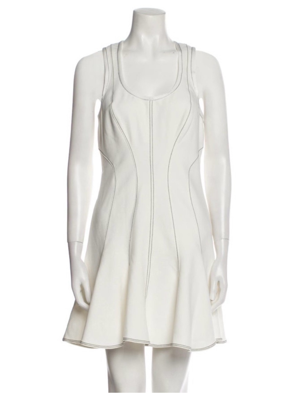 Cinq à Sept Fit & Flare White Mini Dress Excellent Condition
